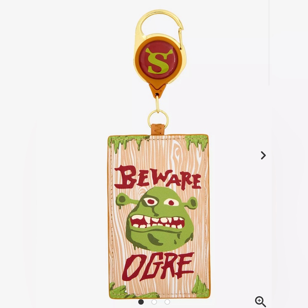 Loungefly DreamWorks Shrek Beware of Ogre Retractable Lanyard